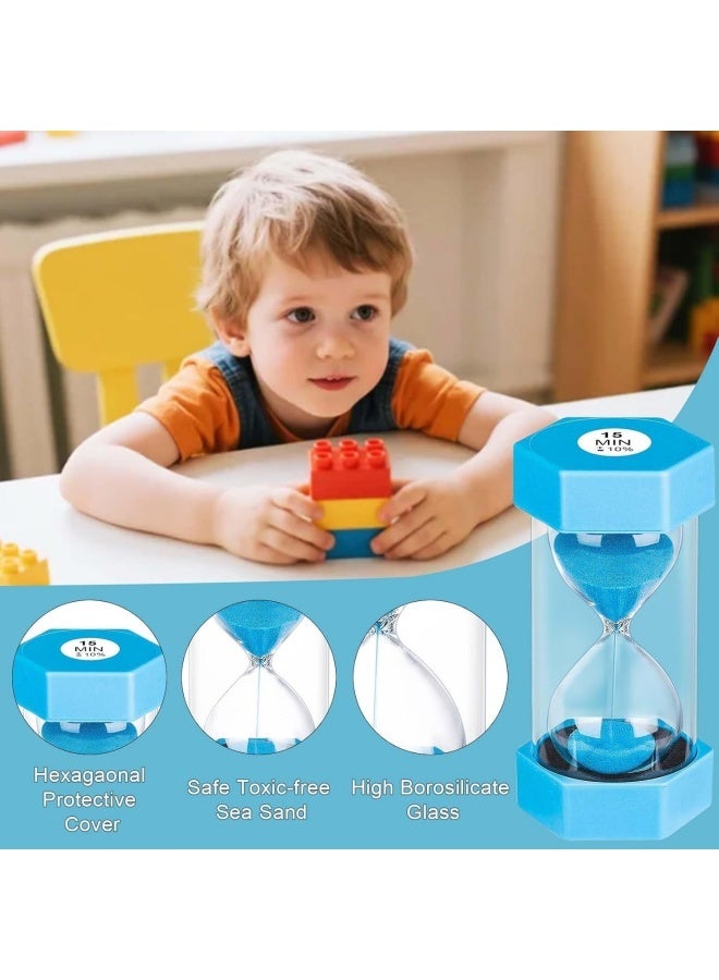 Hourglass Timer 5-Minute Hourglass: Blue Sand Clock, Little Blue Sand Watch, Plastic Hour Glass for Children, Games, Decorations, Classrooms, Kitchens, Toothbrush Timer - Image 3